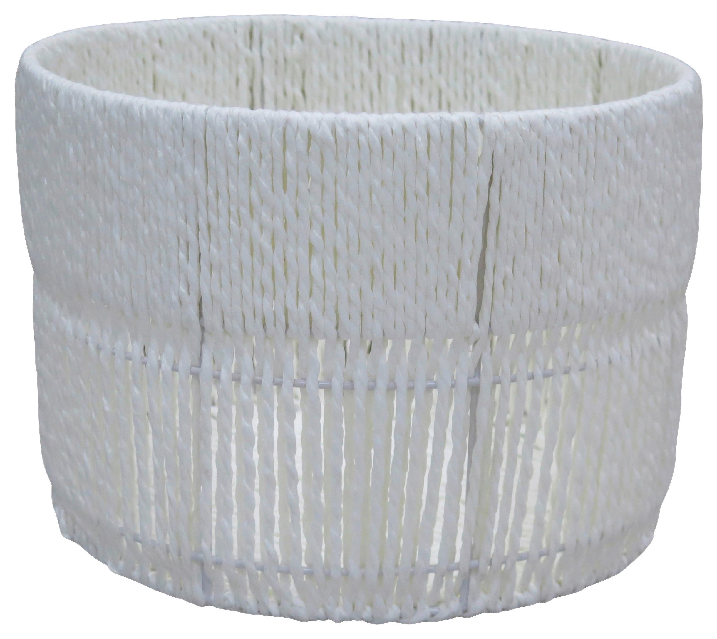 Korb Casei Round Weiß - Weiss, Konventionell, Papier/Metall (28/20cm) - Mömax