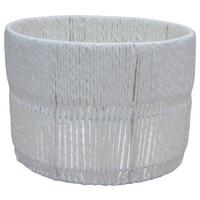 Korb Casei Round Weiß - Weiss, Konventionell, Papier/Metall (28/20cm) - Mömax