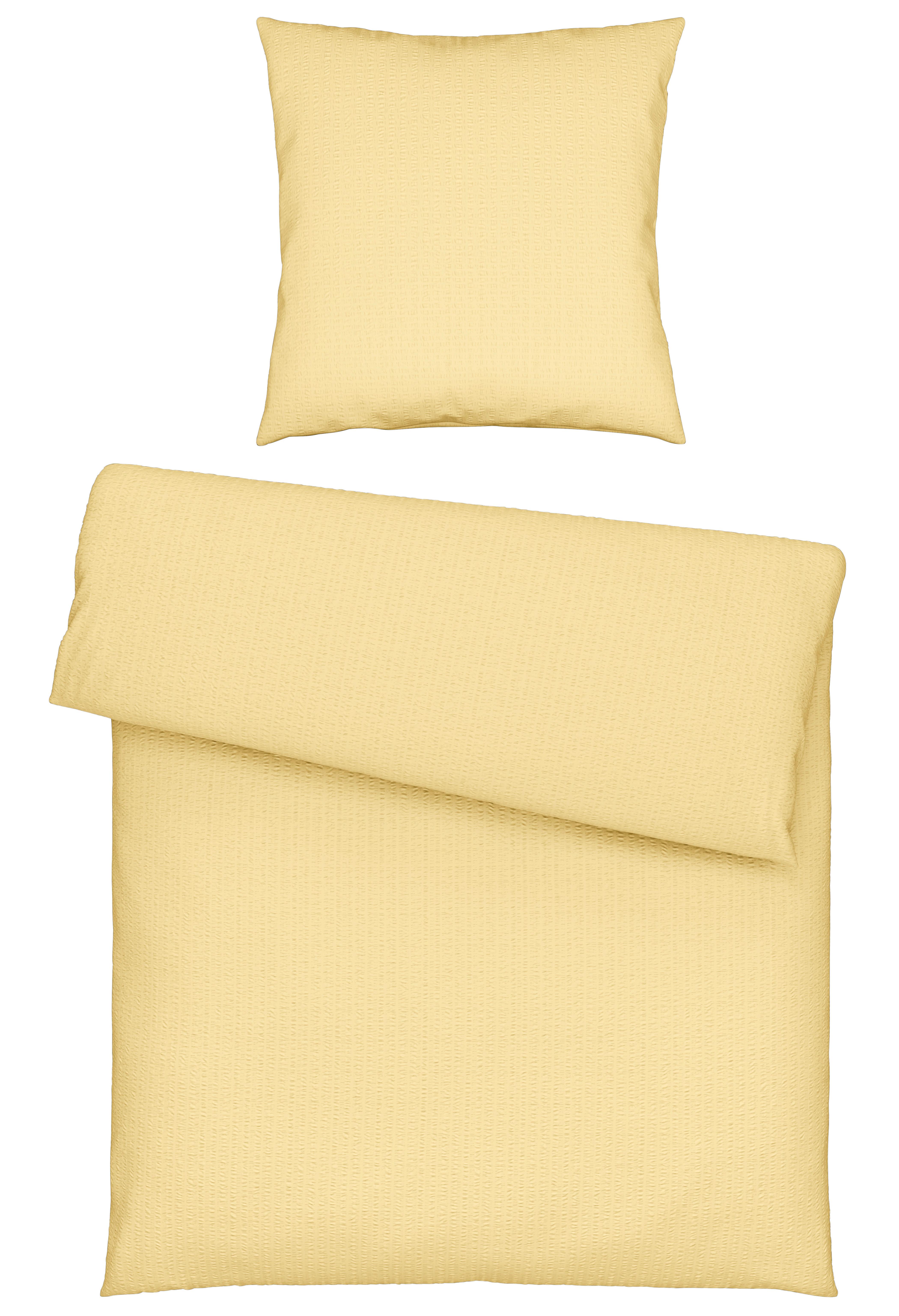 Bettwäsche Gisi in Gelb ca. 135x200cm - Gelb, KONVENTIONELL, Textil (135/200cm) - Modern Living