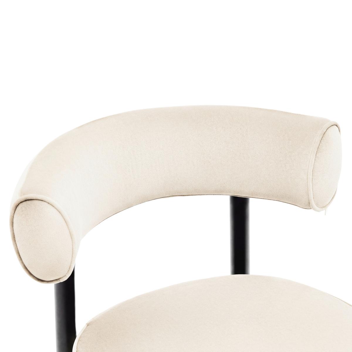 Stuhl Helga Schwarz/Beige - Beige/Schwarz, MODERN, Holz/Textil (62/79/59cm) - Mömax