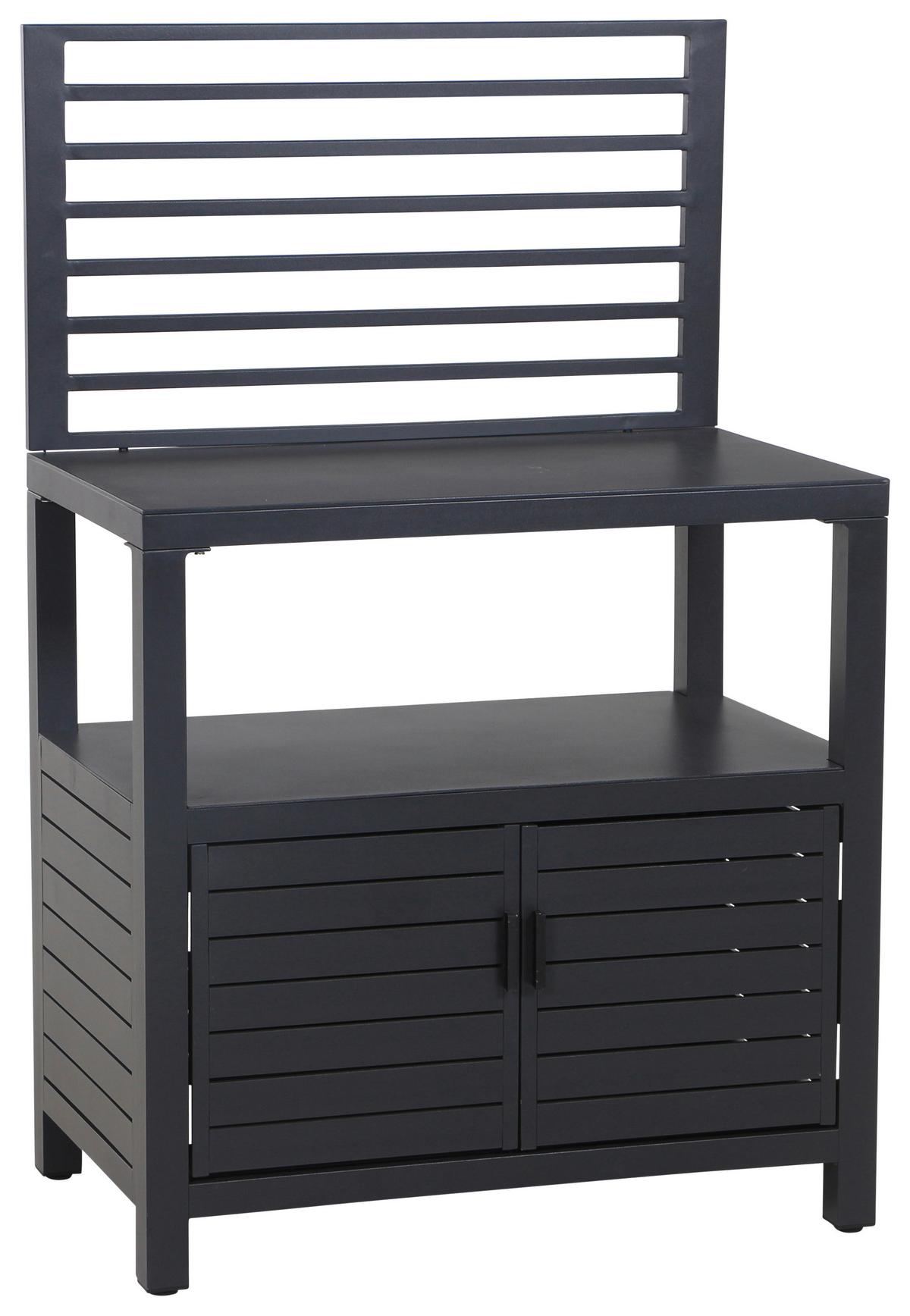 OUTDOORKÜCHE L19583 - Anthrazit, MODERN, Metall (90/141/56cm) - Siena Garden