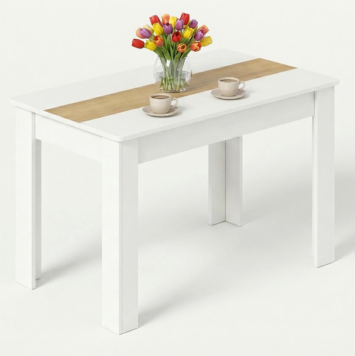 Esstisch Vcm Esstisch "disalo" 115x80 - Honigeiche/Weiss, Modern, Holzwerkstoff (115/80/75cm) - MID.YOU