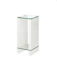 Blumensäule in Weiß - Klar/Weiß, Glas/Holzwerkstoff (25/60/25cm) - MÖMAX modern living