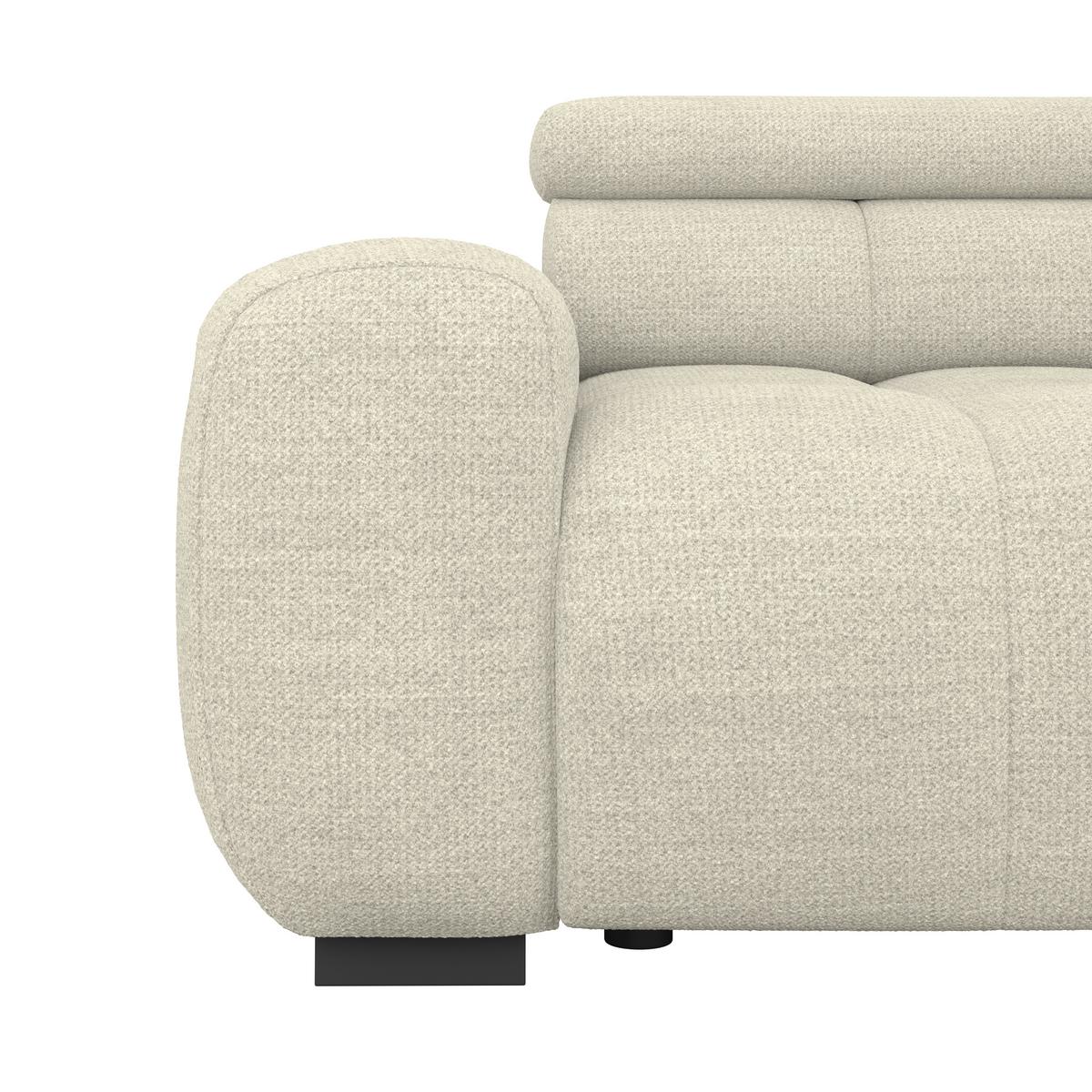 Velika Sofa Bull - crna/krem, Trend, tekstil/plastika (248cm) - Luca Bessoni