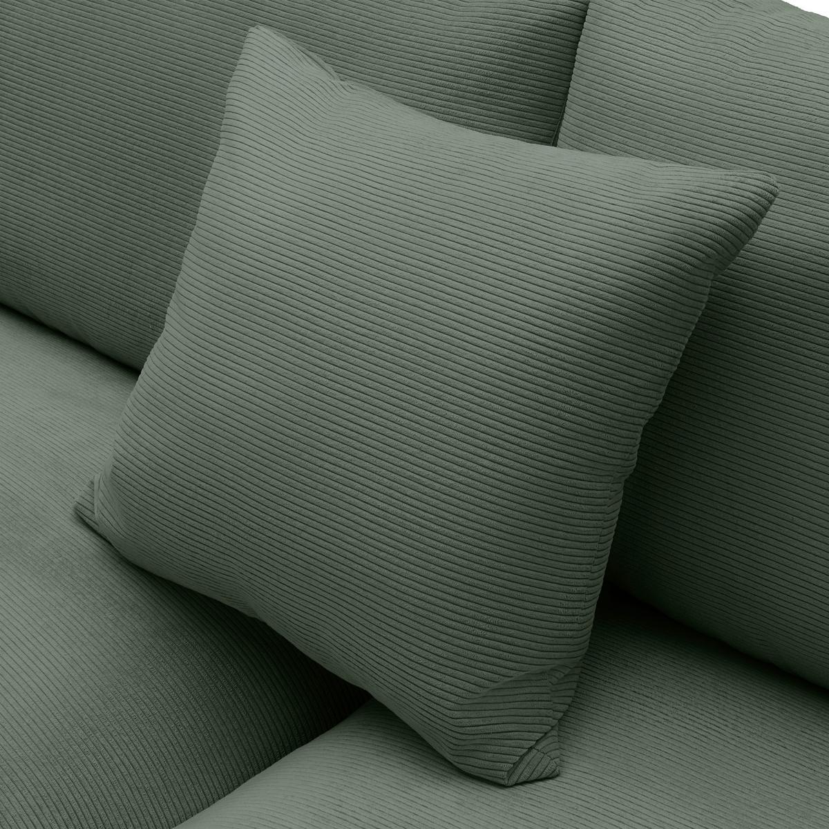 Ecksofa Pedro Hellgrün - Schwarz/Hellgrün, MODERN, Kunststoff/Textil (190/300cm) - Mömax