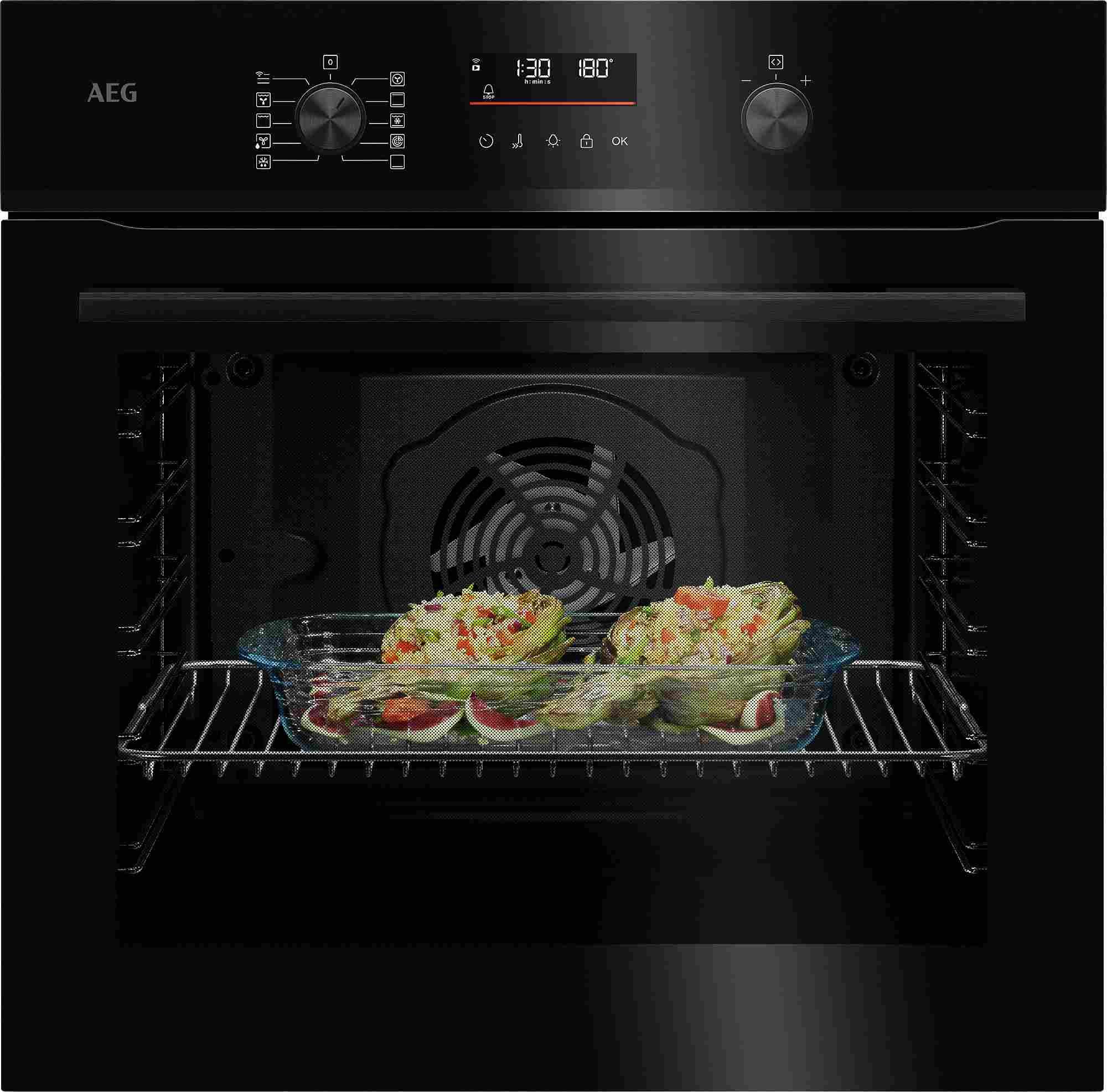 Backofen BP3100B - Schwarz, MODERN, Glas/Metall (59,6/59,4/56,9cm) - AEG
