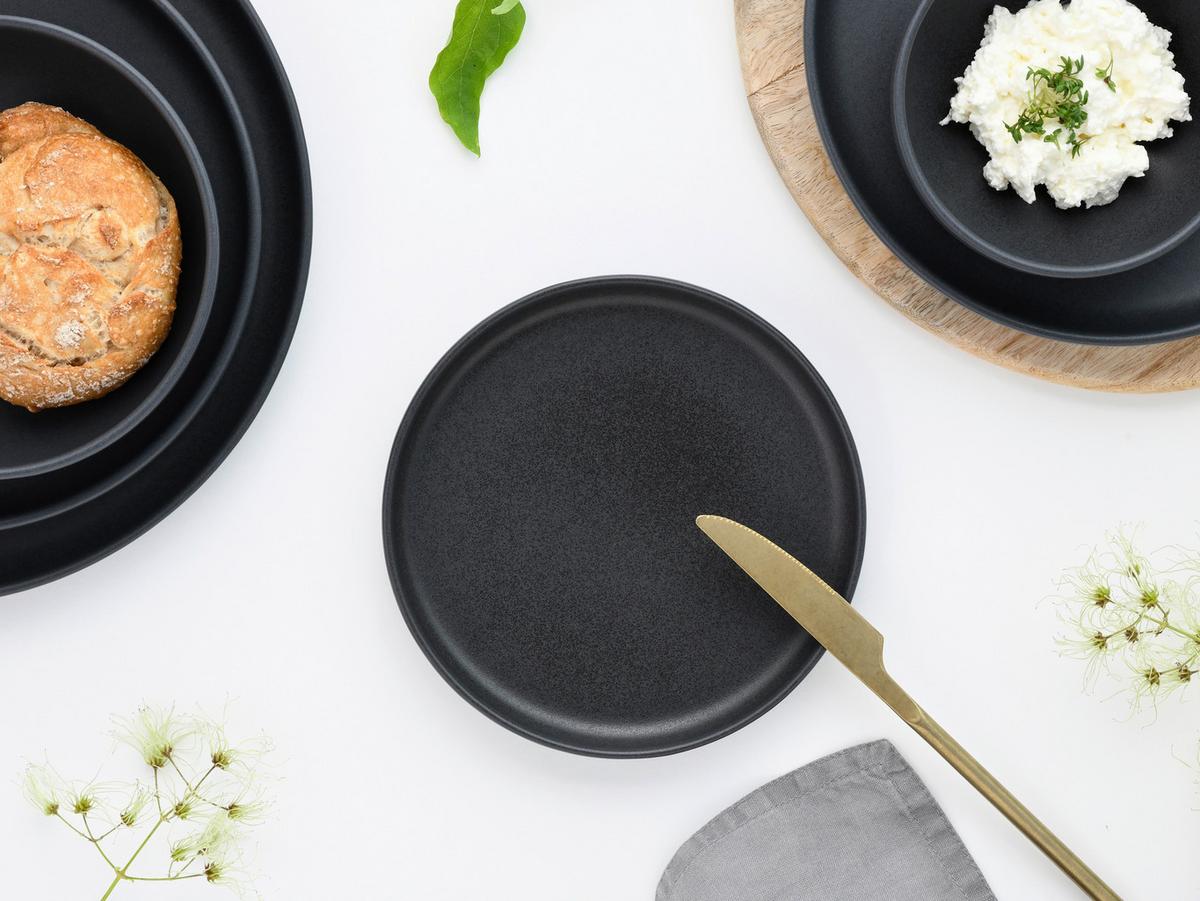 Kombinirani Servis Uno Black, 8-Delni - črna, Basics, keramika - Creatable