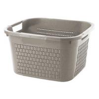 KOSZ NA PRANIE 1453007422 - cappuccino, Basics, tworzywo sztuczne (43,5/33,5/22,2cm) - Rotho