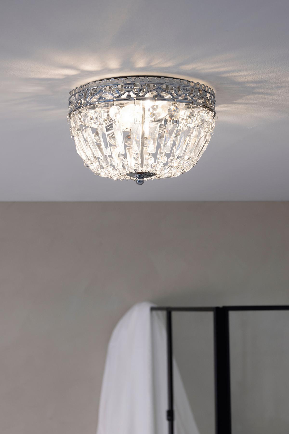 Kronleuchter Etienne max. 40 Watt - Klar/Chromfarben, Basics, Glas/Metall (25/25/17cm) - Markslöjd
