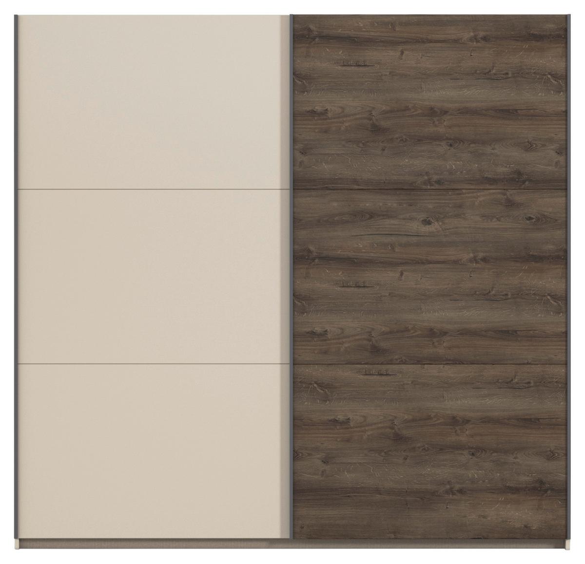 Ormar S Kliznim Vratima Sajo - hrast tamni/boje šampanjca, Trend, drvni materijal/metal (218/210/59cm) - Premium Living