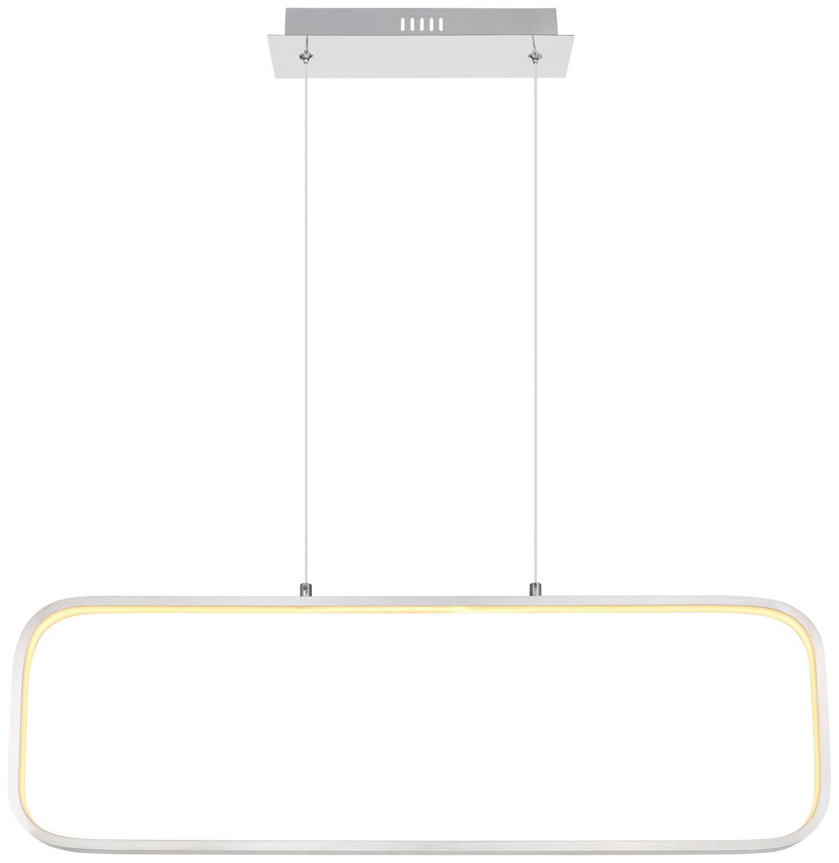 Viseča Led-svetilka Sarah, S Sijalko - barve niklja/opal, Basics, kovina/umetna masa (80/10/120cm) - Globo