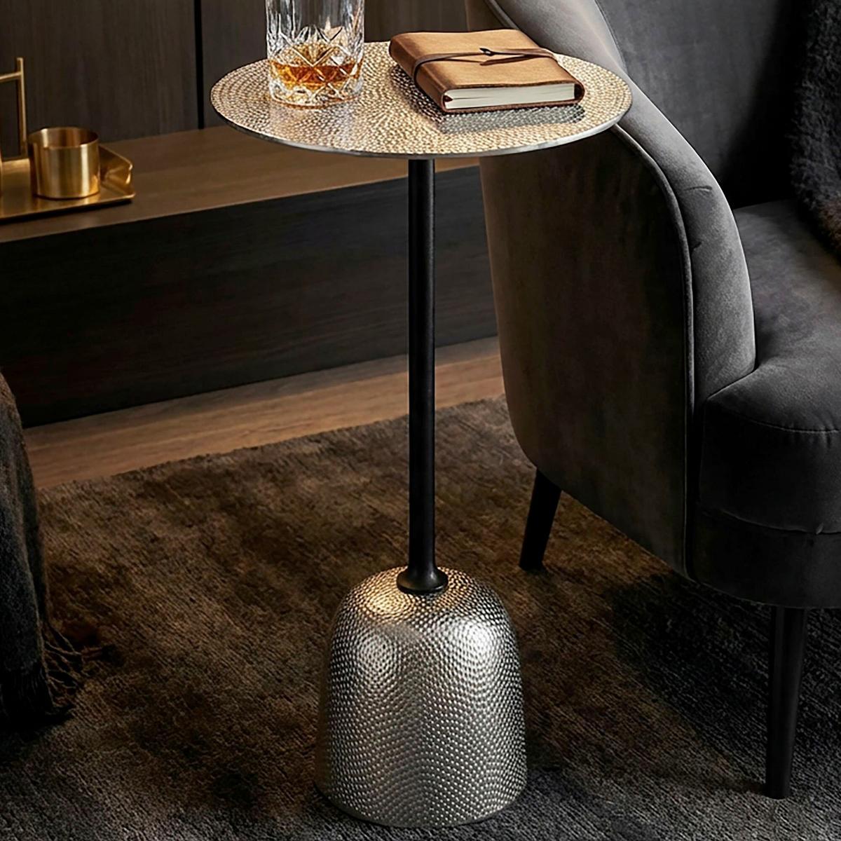 BEISTELLTISCH WL7.494 - Silberfarben, Design, Metall (29/60/29cm) - Livetastic