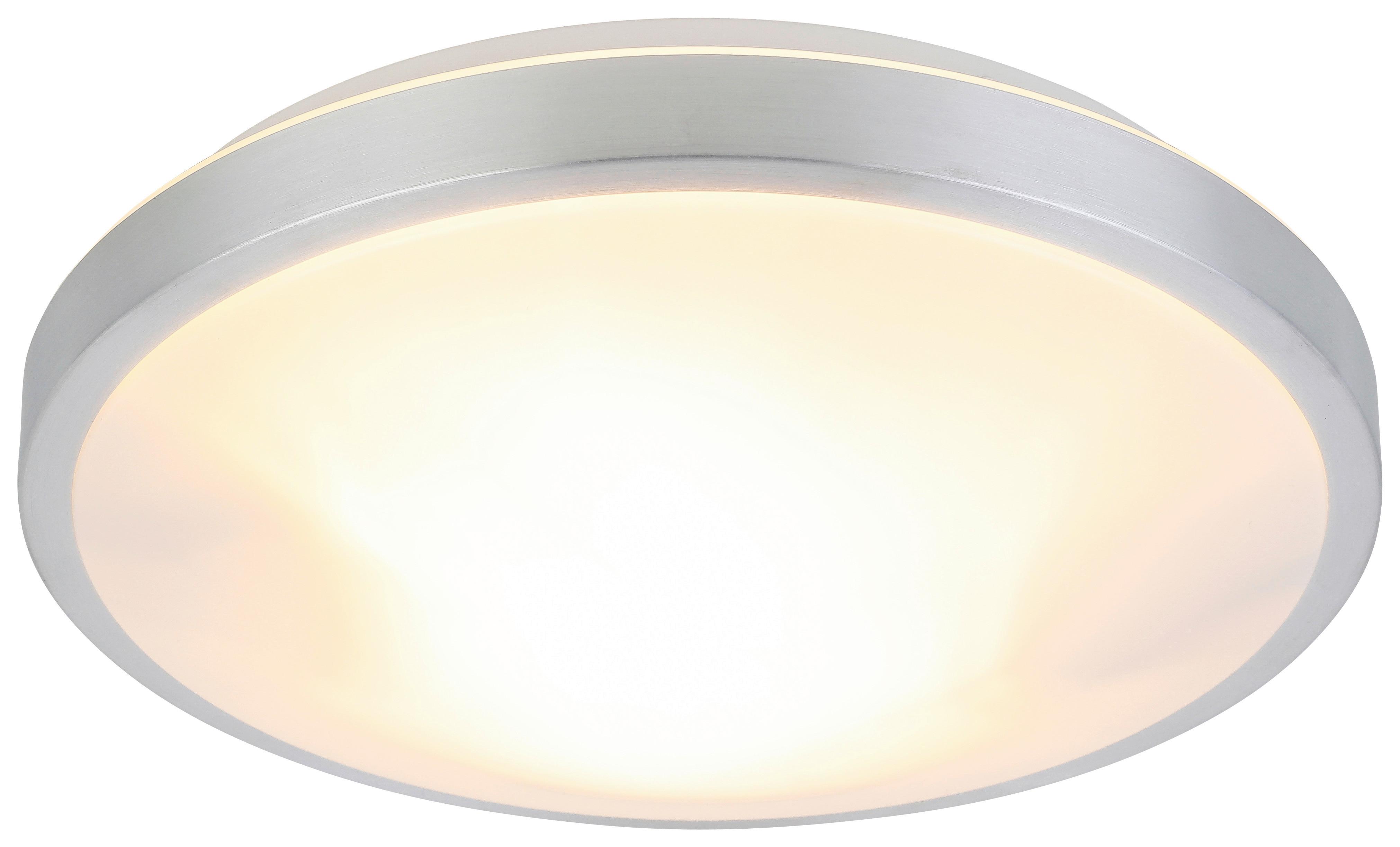 TAKLAMPA WINFRIED - vit/aluminiumfärg, Modern, metall/plast (30/9cm) - Mömax