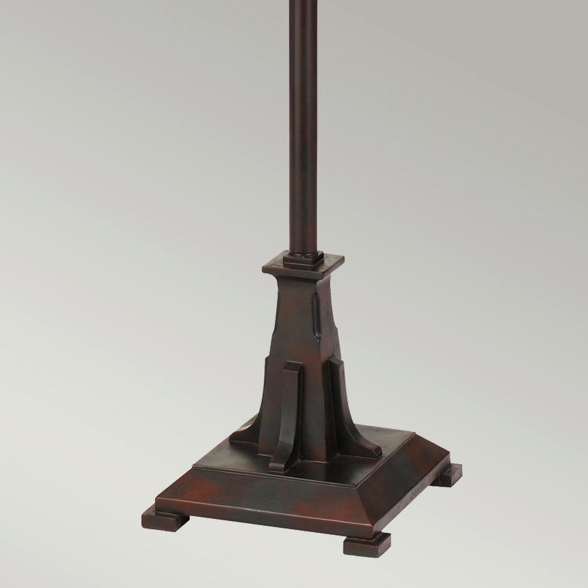 Állólámpa Qz-Maybeck-Fl - sötétbarna/többszínű, Konventionell, üveg/természetes anyagok (30/157.80cm) - Elstead Lighting