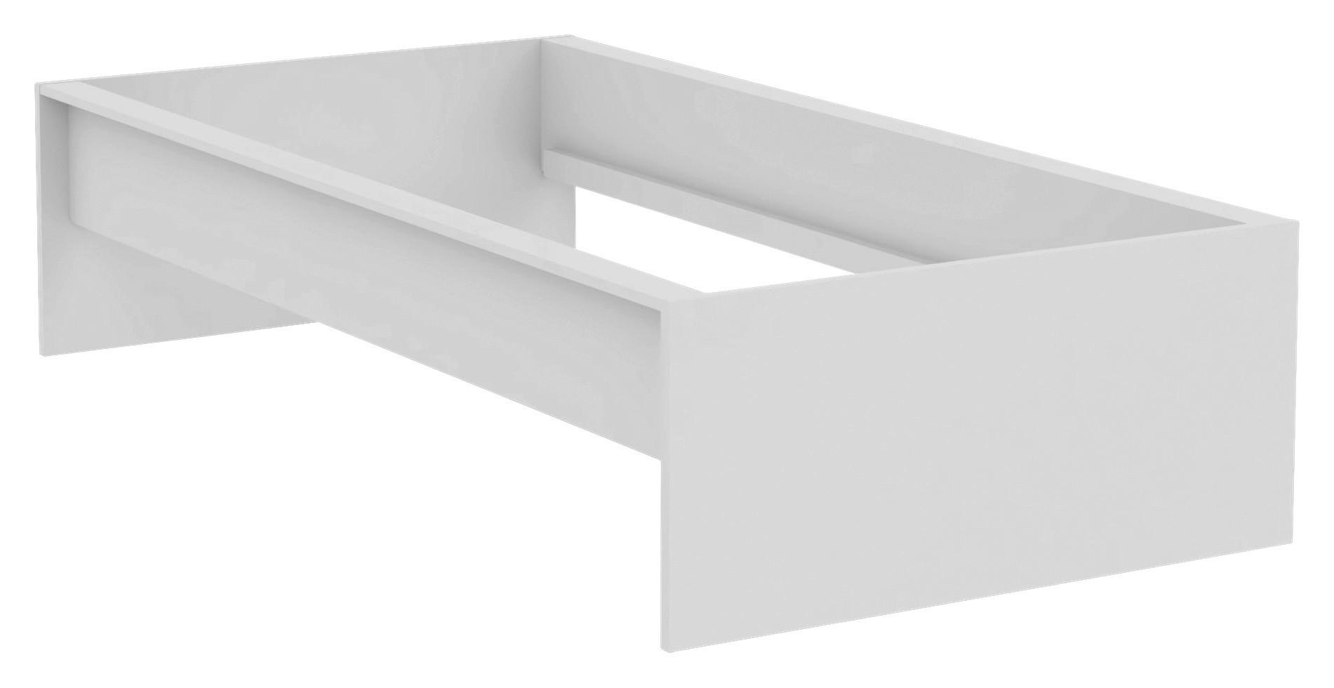 BEDFRAME UNIT 90 -BASED- - Wit, Konventionell, Houtcomposiet (90/200cm) - Based
