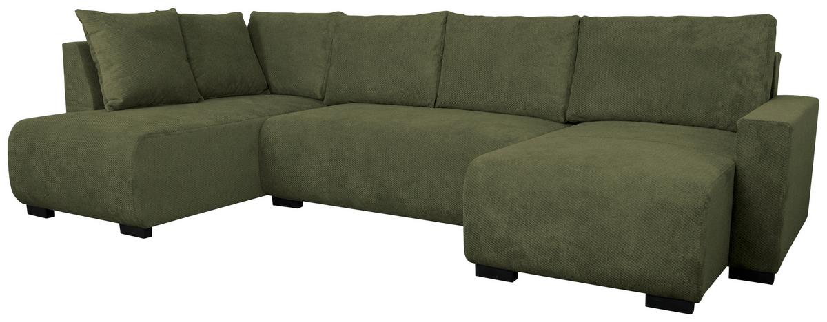 Kutna Garnitura Veronice - maslinasto zelena/plava, Trend, tekstil/plastika (171/313/141cm) - Modern Living