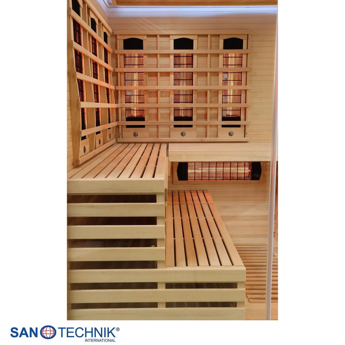 Infrarotkabine Deluxe in Braun ca. 150x200x150cm - Braun, MODERN, Holz (150/200/150cm) - Sanotechnik