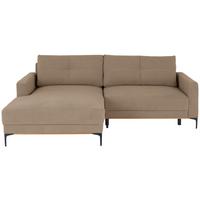 Kutna Garnitura Bergamo - svijetlo smeđa/crna, Moderno, tekstil/metal (162/238cm) - Mömax
