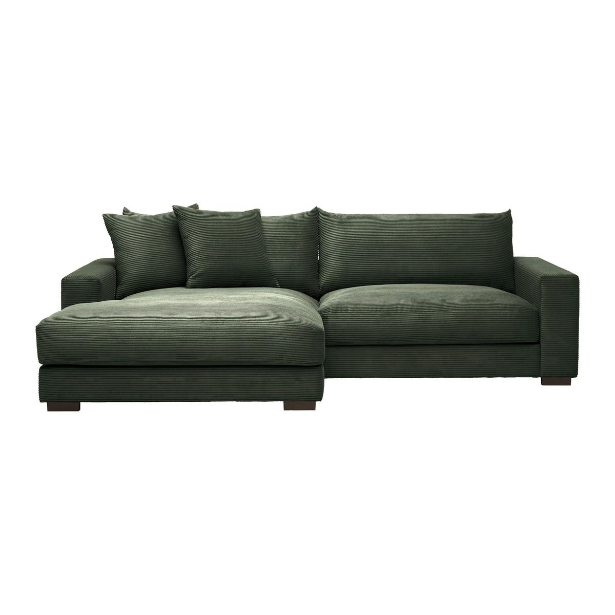 Wohnlandschaft Pedro-REC.3S in Grün - Dunkelgrün, Modern, Textil (180/265cm) - Mömax