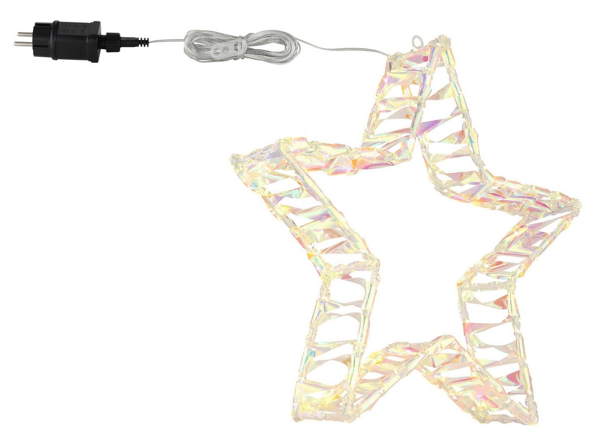 Dekorativna Led Svjetiljka Zvijezda - bijela/prozirno, Basics, metal/plastika (37/7/39cm) - Globo