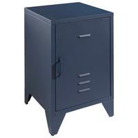 Nachtkästchen Bronxx Blau - Blau, MODERN, Metall (40/60/40cm) - Vipack