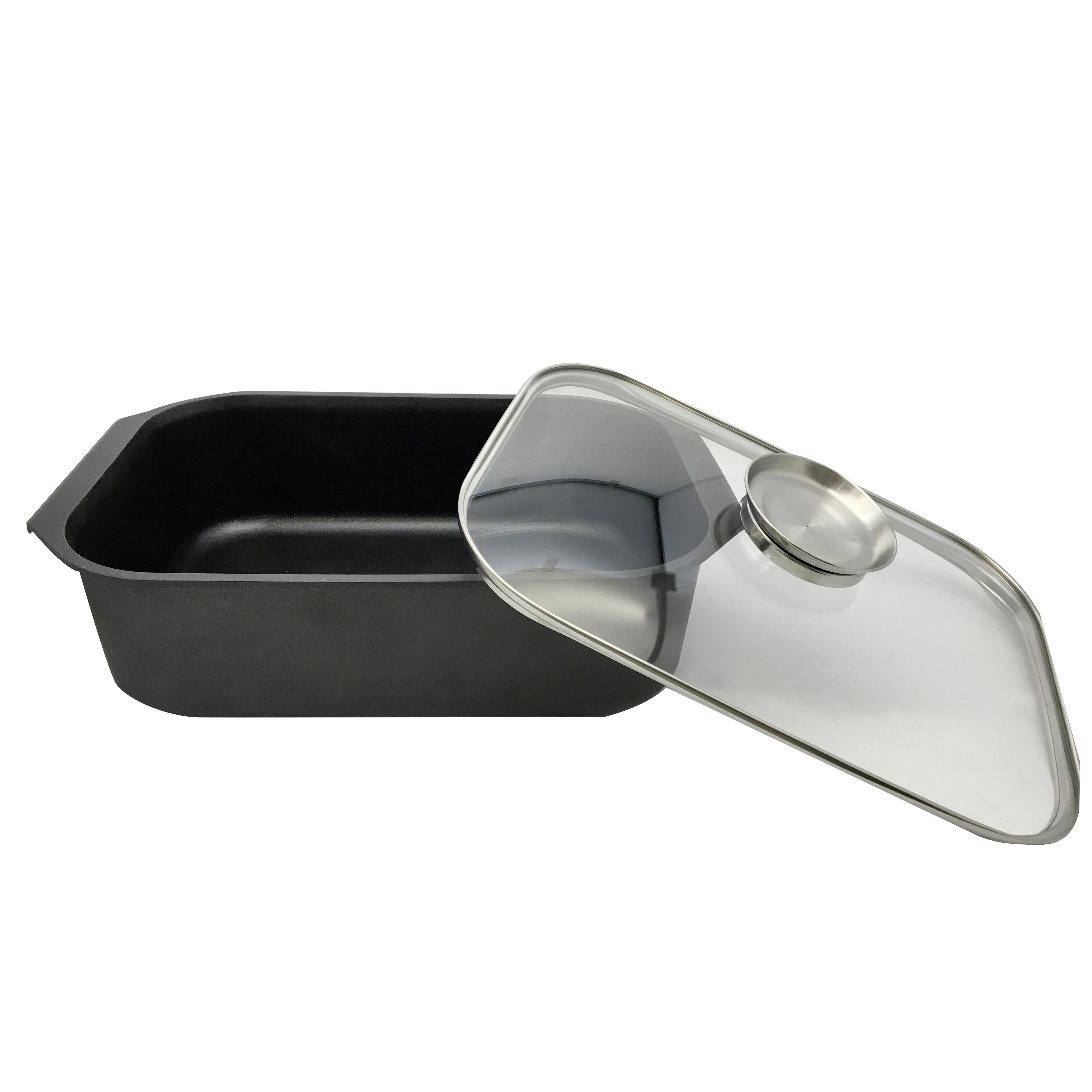 Pecsenyesütő Romy - fekete/áttetsző, Konventionell, Üveg/fém (40/26/11cm) - Premium Living