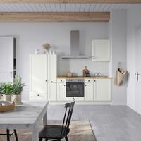 Küchenblock Cascada Low m. Geräten Weiß - Eichefarben/Schwarz, MODERN, Holzwerkstoff/Metall (270cm) - Nobilia