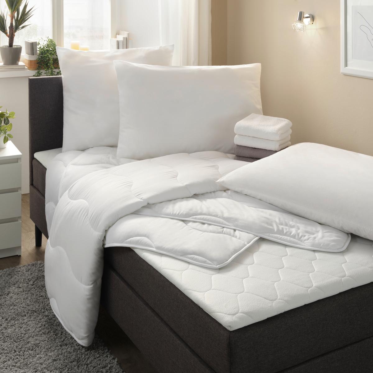 Bettenset Sabine Based ca. 70x90/140x200 cm - Weiß, Textil (70/140/90/200cm) - Based