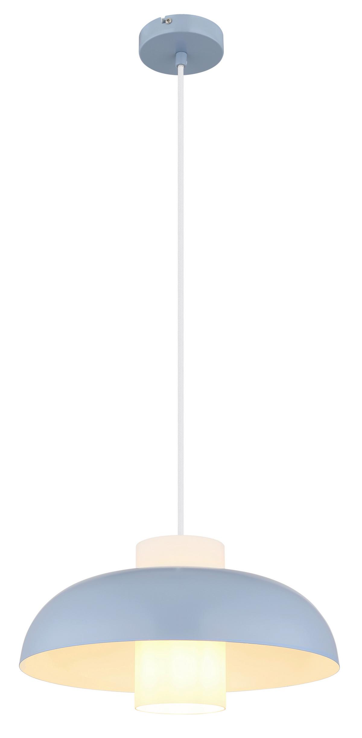 Viseća Svjetiljka Plava Boja - bijela/plava, Trend, staklo/metal (38/120cm) - Globo