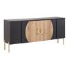 LOWBOARD HONG KONG -EXKLUSIV- - Zwart/Goudkleuren, Lifestyle, Houtcomposiet/Metaal (160/71,9/37,5cm) - Mömax