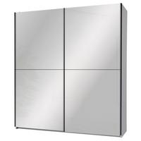 Dulap cu uși culisante NOEMI - alb, Trend, sticlă/material pe bază de lemn (215/210/60cm) - Modern Living