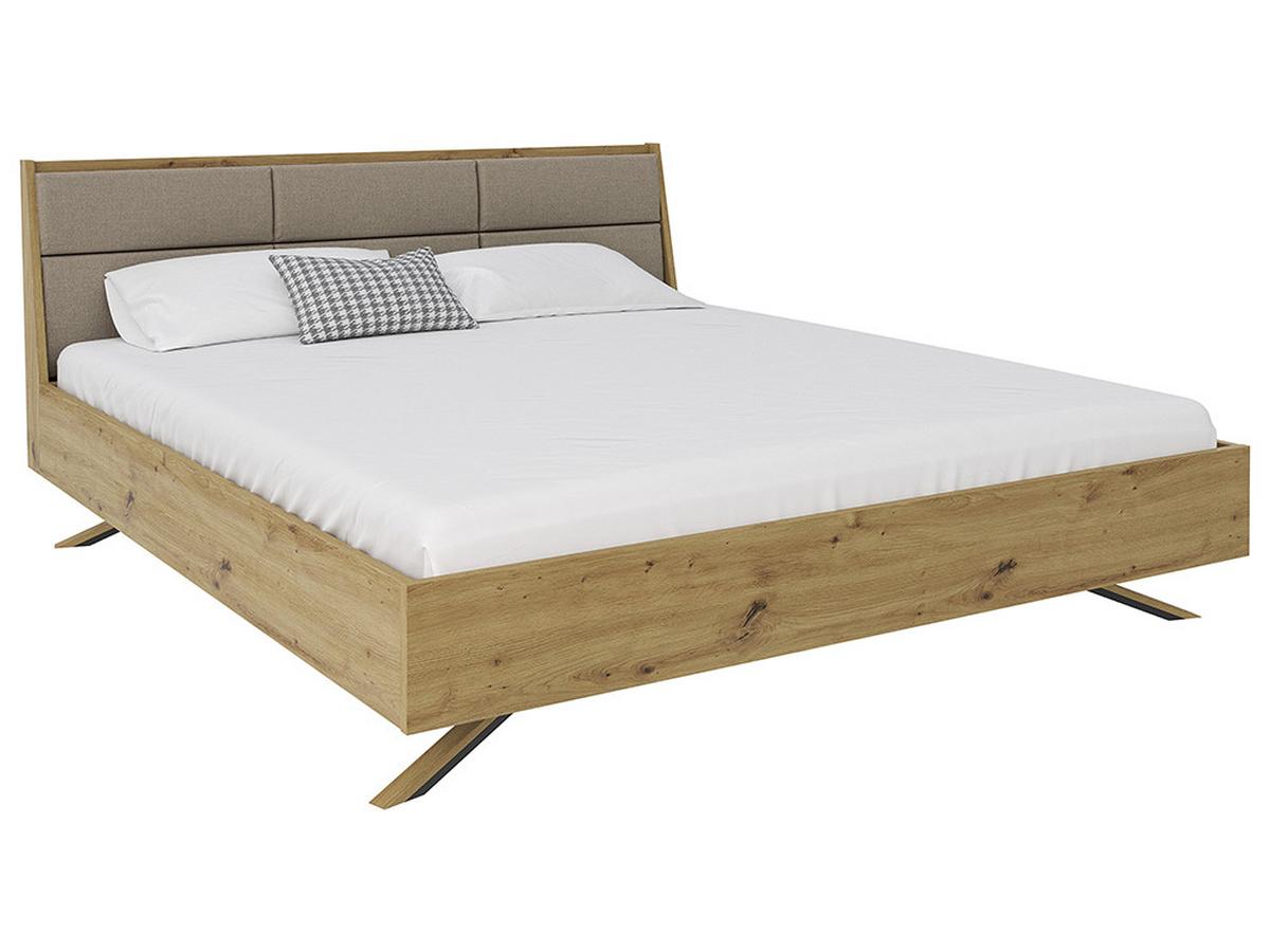 Polsterbett Dormio ca. 180x200 cm Eichefarben/Braun - Eichefarben/Schwarz, MODERN, Holz/Textil (180/200cm) - Bessagi Home