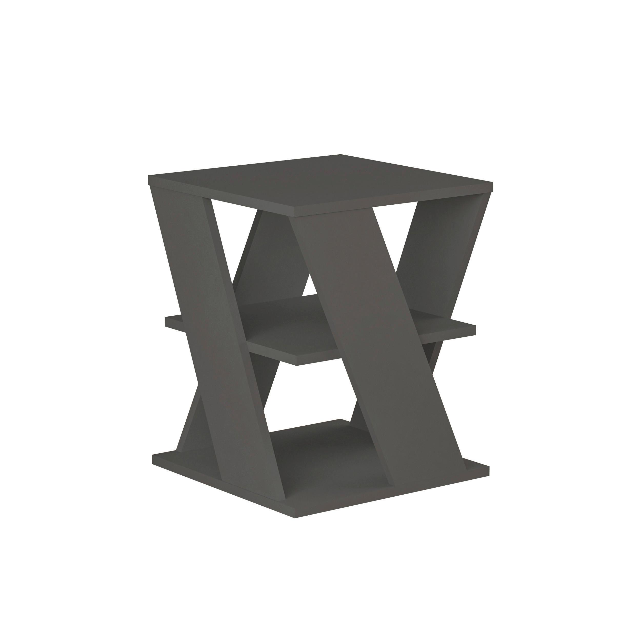 Klubska Miza Cyclo, Antracit - antracit, Design, leseni material (55/55/55cm) - Livetastic