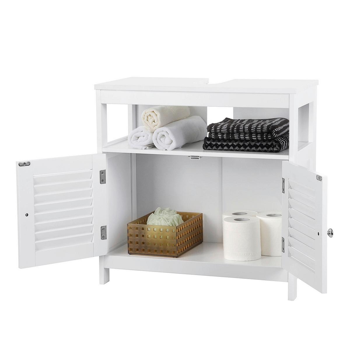 WASCHBECKENUNTERSCHRANK BBC02WT - Silberfarben/Schwarz, Trend, Holzwerkstoff/Metall (60/60/30cm) - MID.YOU