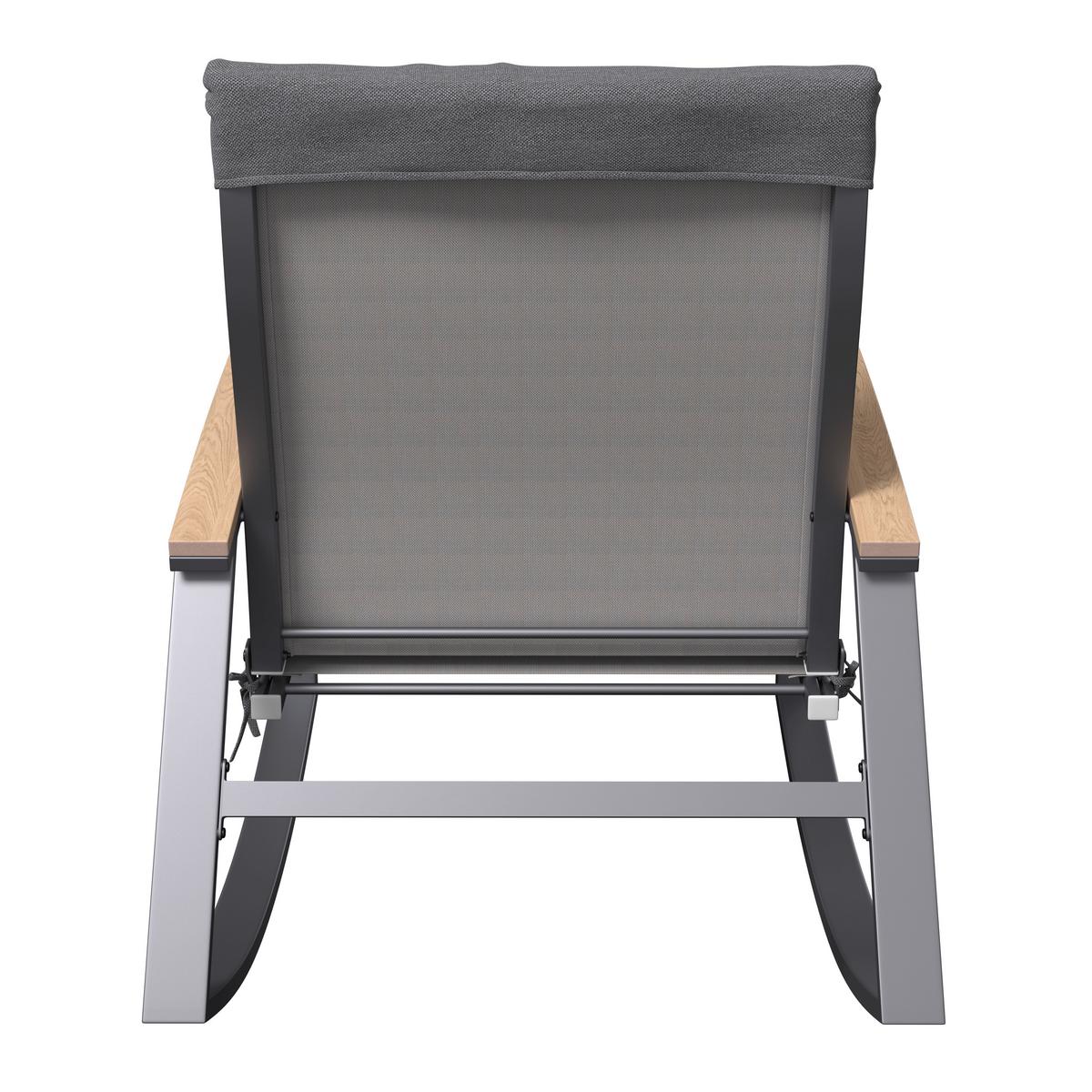 Balkonset Relax Naturfarben/Dunkelgrau - Dunkelgrau/Naturfarben, Basics, Glas/Holz (82/64/84cm)