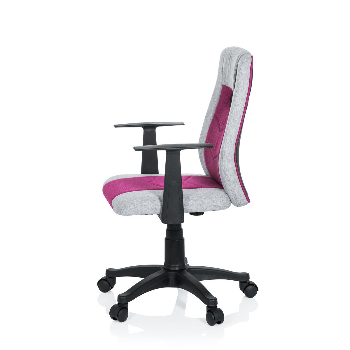 Mladinski Vrtljivi Stol Kiddy Extra, Siva, Roza - pink/siva, Basics, umetna masa (55/95-105/45cm) - MID.YOU