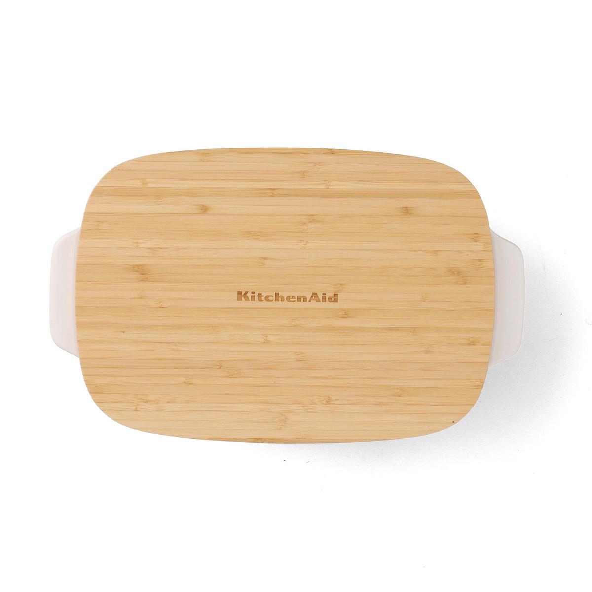 FORMA DO ZAPIEKANIA STONEWARE - kremowy/biały, Basics, materiały naturalne/ceramika (24cm) - Kitchenaid