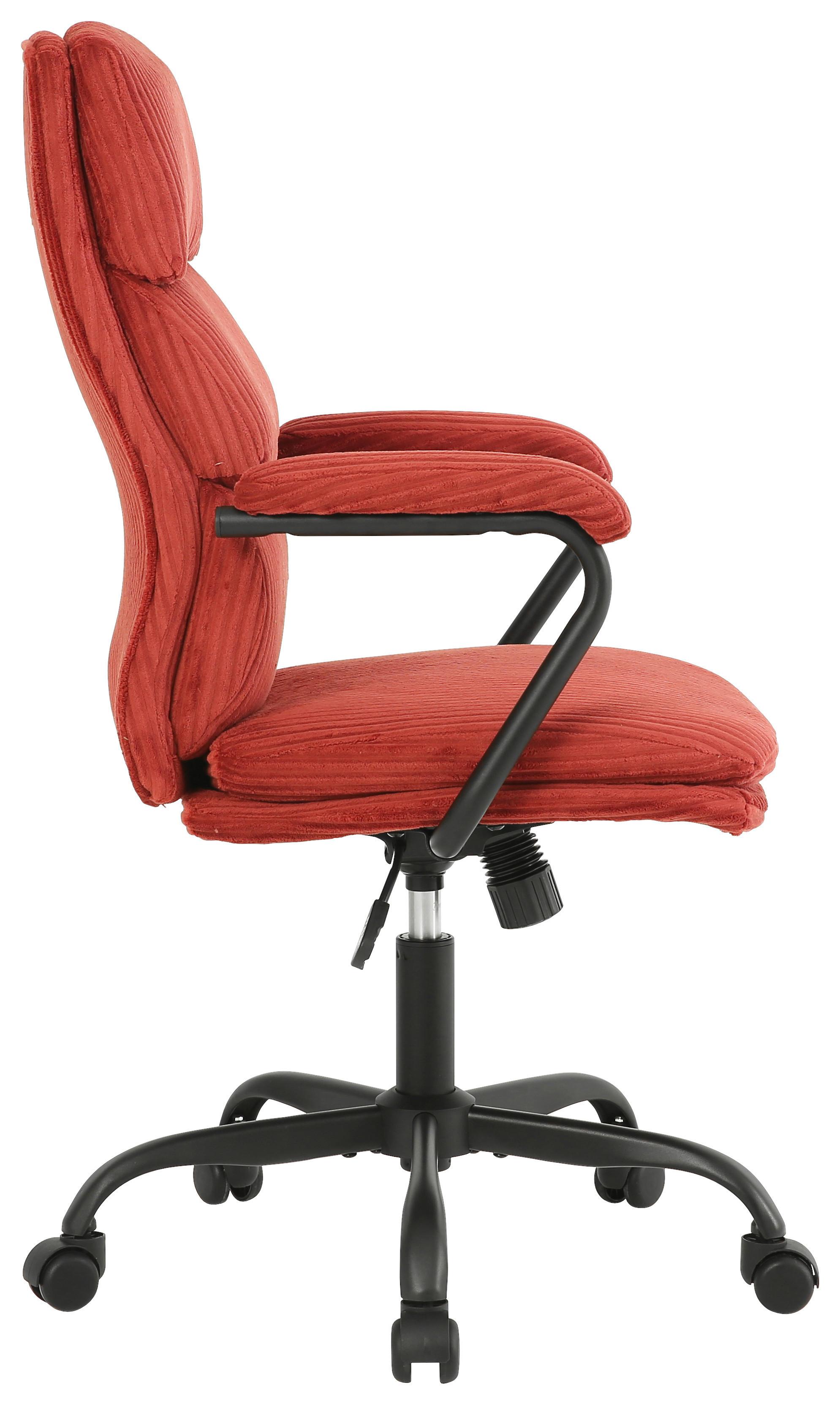 SNURRSTOL MANHATTAN 2 - röd/svart, Modern, metall/trä (58/102-112/64,5cm) - Mömax