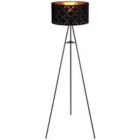 Podna Svjetiljka Crna Š/v: 69/149cm - crna, Design, tekstil/metal (69/149cm) - Globo