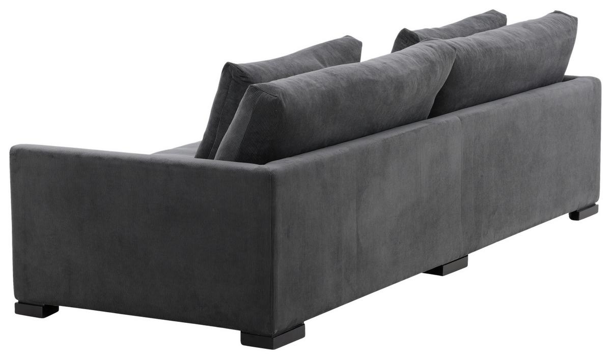 3-SITZER-SOFA DURHAM - Dunkelgrau, Design, Holz/Textil (270/82/105cm) - Livetastic