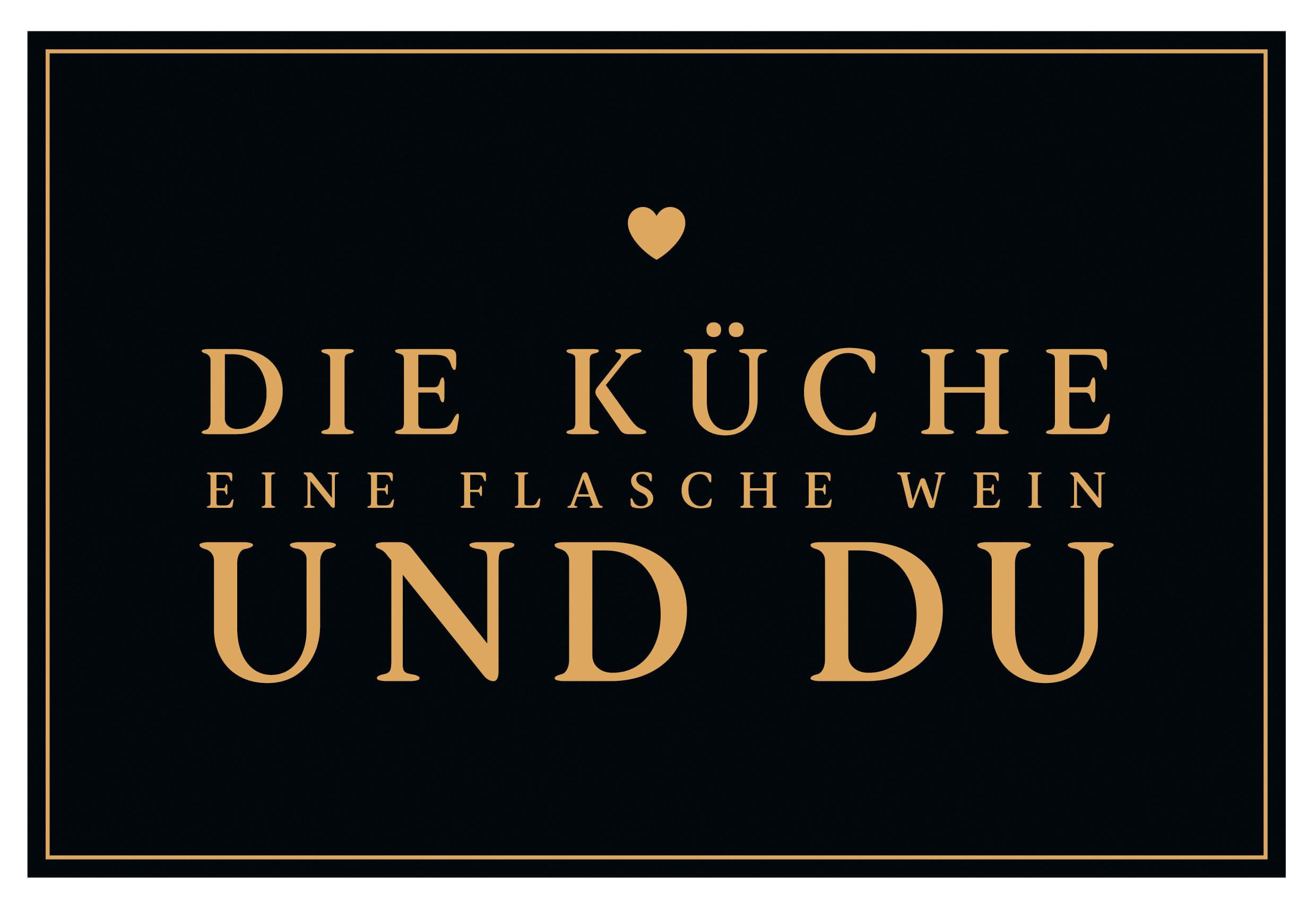 Postkarte Edelschwarz Schwarz/Gold - Basics, Papier (17,5/12cm)