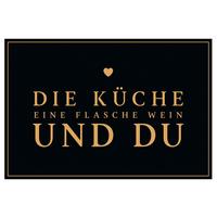 Postkarte Edelschwarz Schwarz/Gold - Basics, Papier (17,5/12cm)