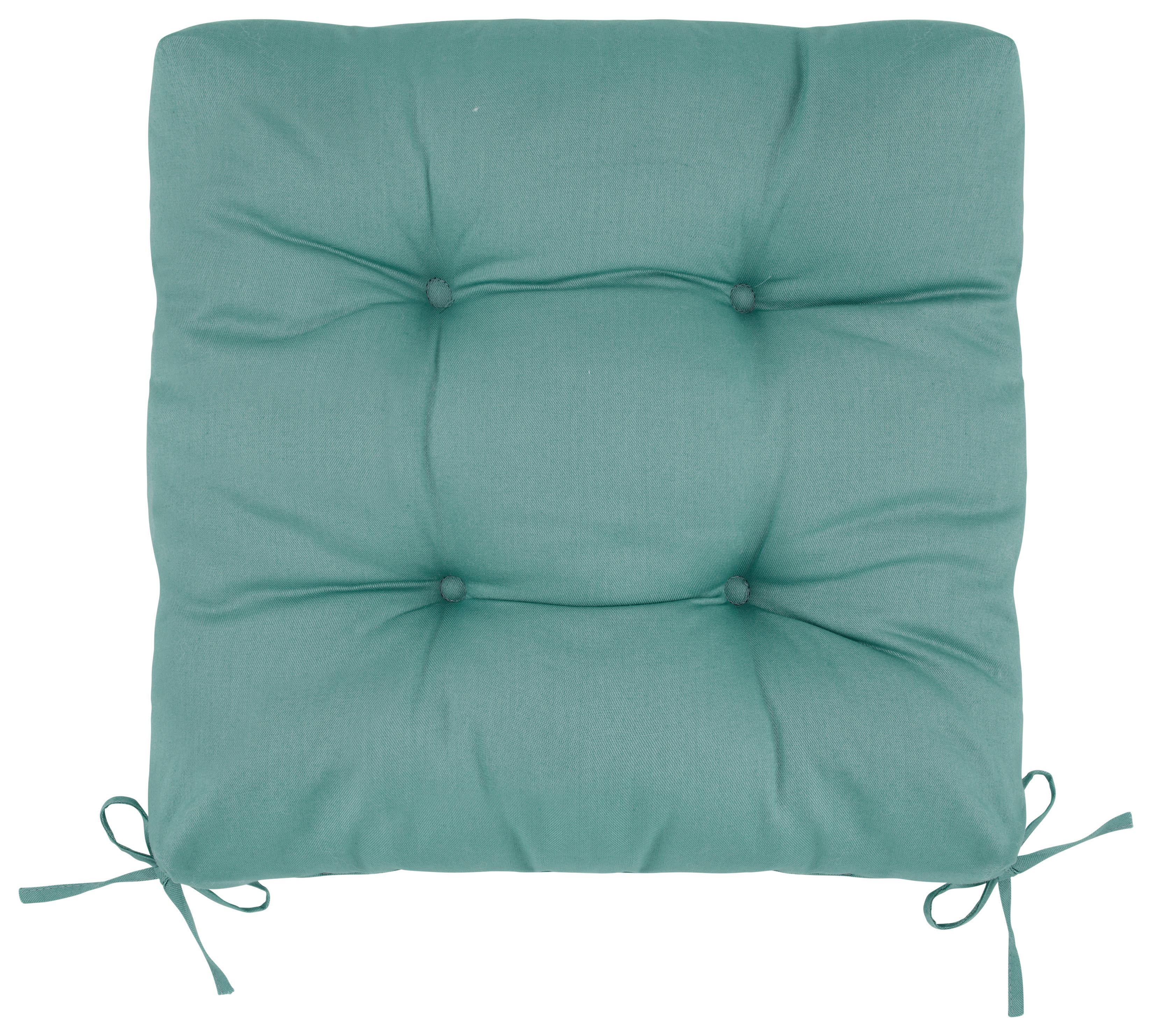 Sedežna Blazina Elli - modra, Konvencionalno, tekstil (40/40/7cm) - Modern Living