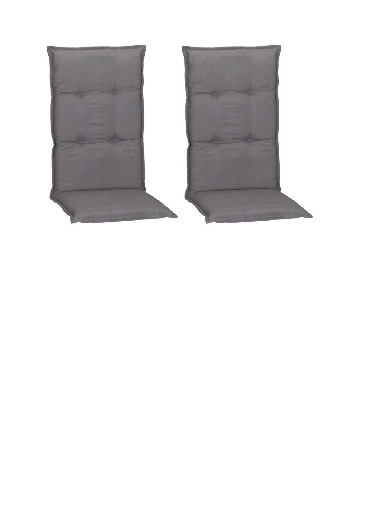 Hochlehner Auflagen Tanana 2er-Set ca.118x46x8cm Grau - Grau, Basics, Textil (118/46/8cm) - Gardenson