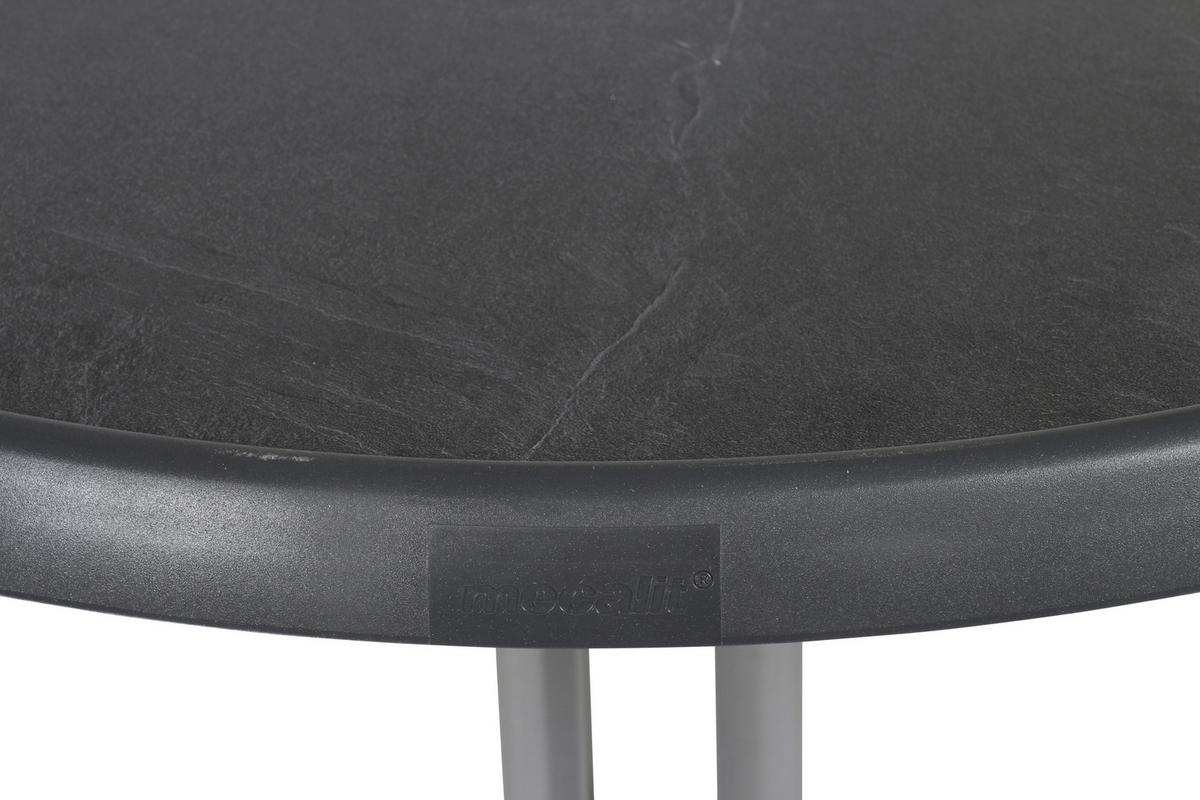 Gartentisch Graphitfarben ca. 86x86x72cm - Graphitfarben, MODERN, Holzwerkstoff/Metall (86/86/72cm) - Sieger