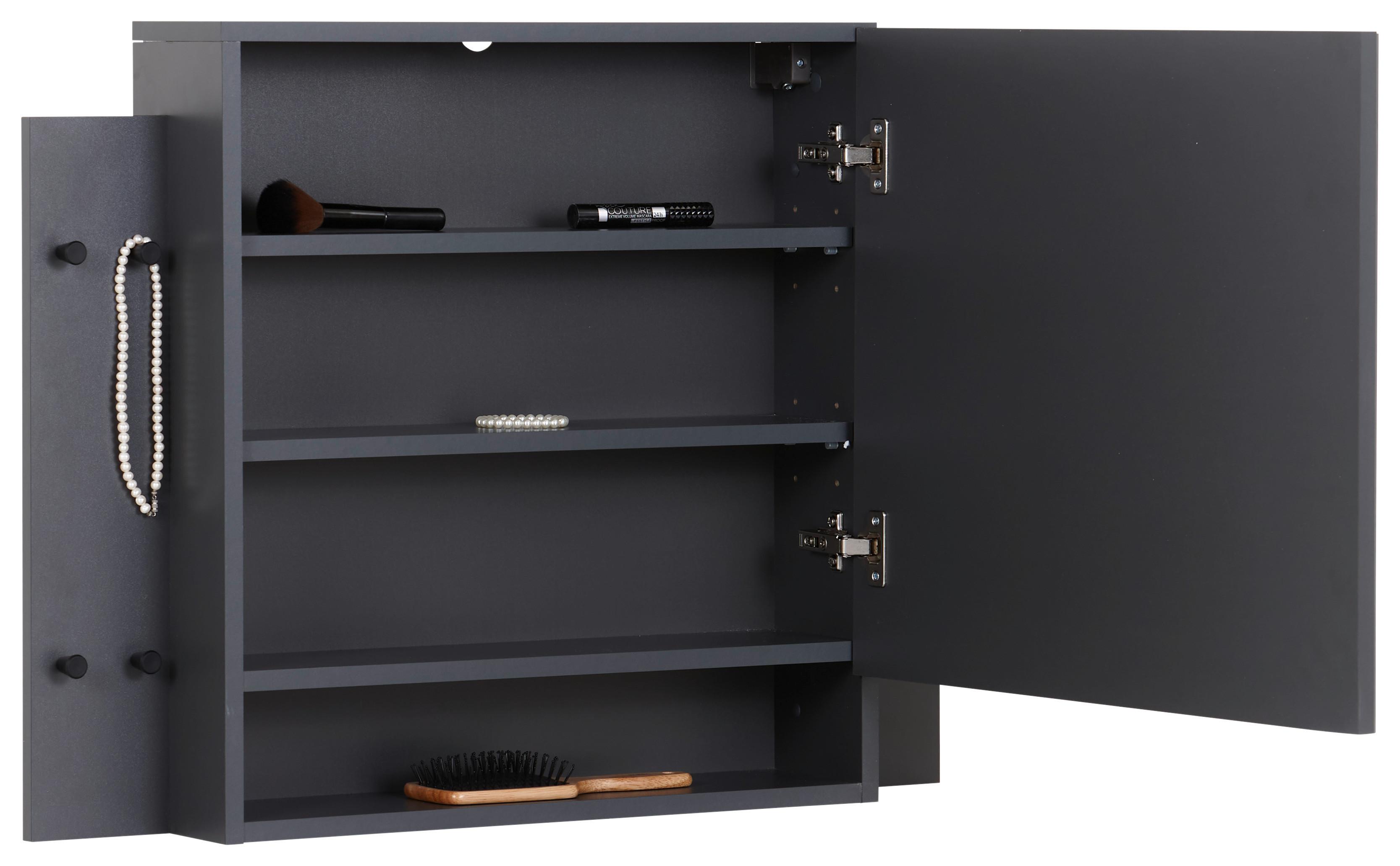 Extensie masă machiaj SANDY - antracit, Modern, material pe bază de lemn (60/64/17,5cm) - Modern Living