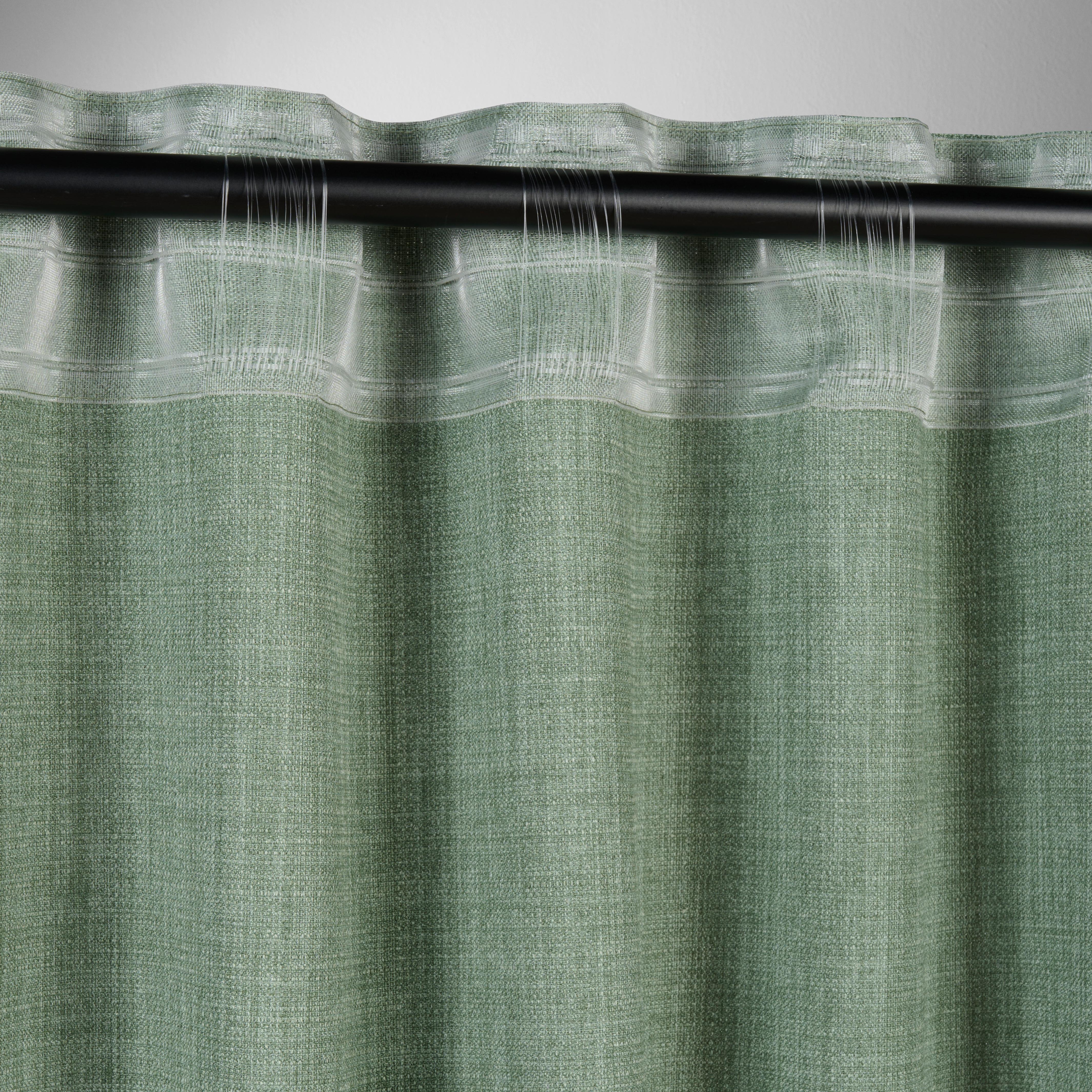 GARDINLÄNGD LEO -AKT- -EXT- - olivgrön, textil (135/255cm) - Premium Living