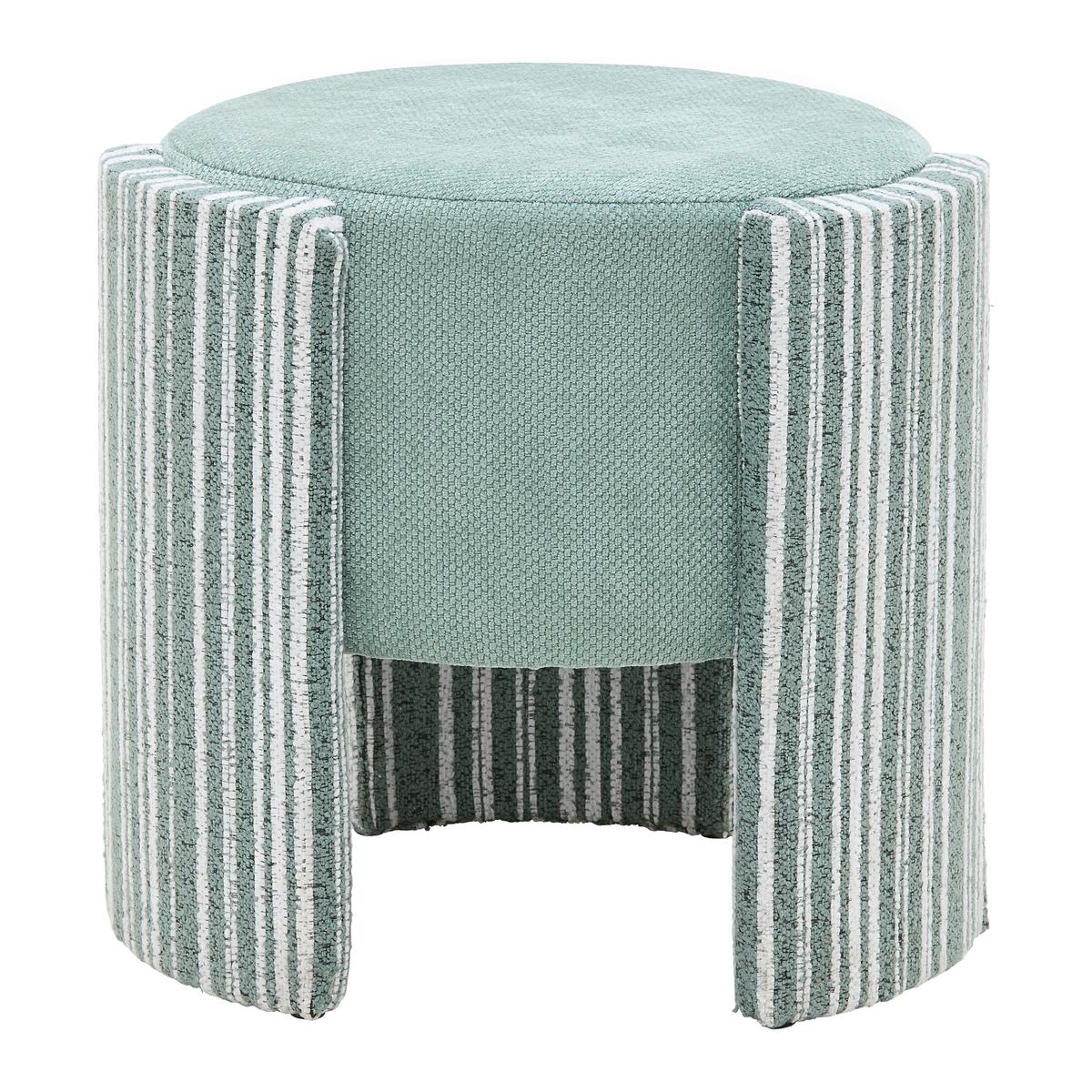 Hocker Romy Grün - Weiß/Grün, LIFESTYLE, Holzwerkstoff/Textil (40/39/40cm) - Mömax