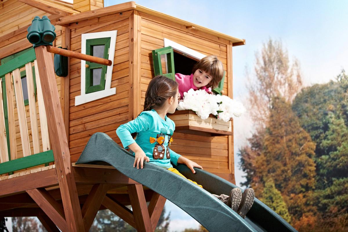 Spielhaus A030.150.00 aus Zeder Massiv - Braun/Naturfarben, KONVENTIONELL, Holz (435/291/180cm) - Ambia Garden