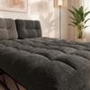 SCHLAFSOFA LIARA - Dunkelgrau/Schwarz, MODERN, Holz/Textil (137/87/110cm) - Bessagi Home